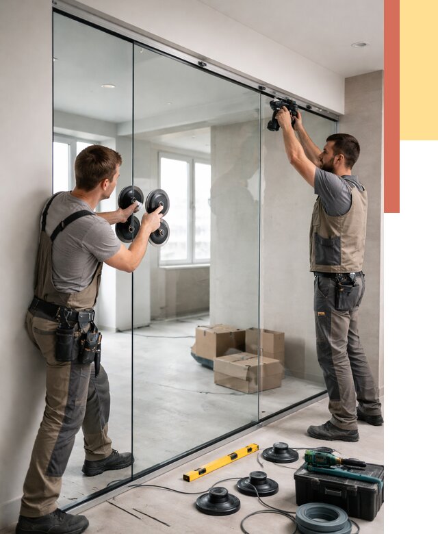 Монтаж стеклянных перегородок в Рубцовске от 6573 руб. | ОТДЕЛОЧНИК-Рбц