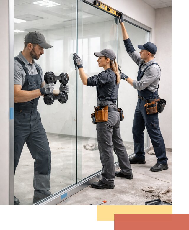 Профессиональный монтаж стеклянных перегородок в Рубцовске