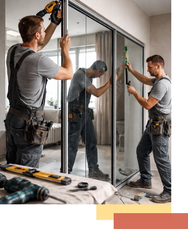 Каркасные стеклянные перегородки под ключ в Рубцовске