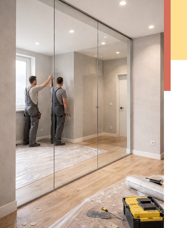 Безрамные стеклянные перегородки в Рубцовске — монтаж от 9607 руб. | ОТДЕЛОЧНИК-Рбц