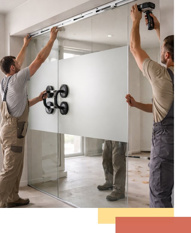 Матовые стеклянные перегородки под ключ в Рубцовске