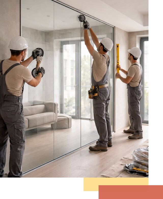 Перегородки из закаленного стекла в Рубцовске для офисов и квартир