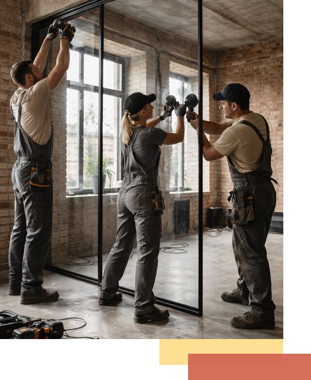 Стеклянные перегородки лофт — изготовление и монтаж в Рубцовске