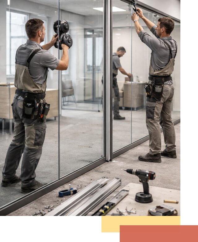 Стеклянные офисные перегородки под ключ в Рубцовске