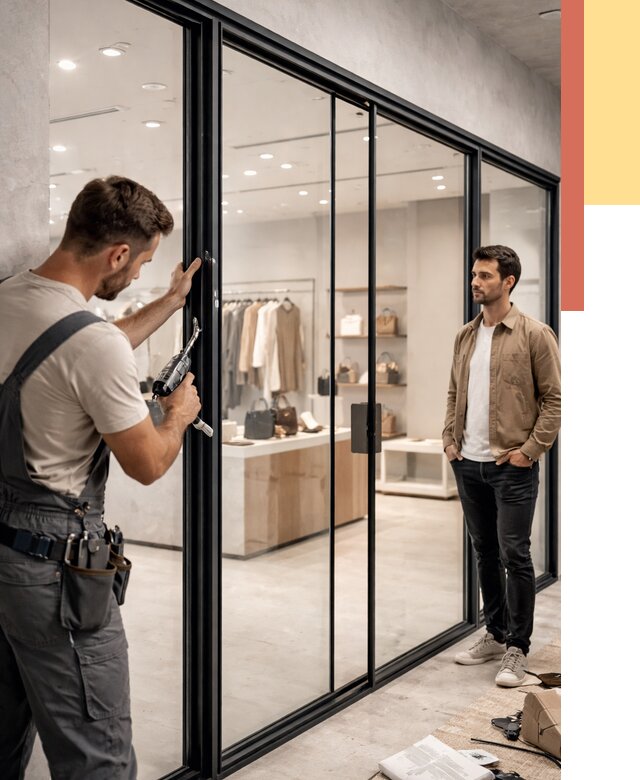 Стеклянные перегородки для магазинов в Рубцовске от 8293 руб. под ключ | ОТДЕЛОЧНИК-Рбц