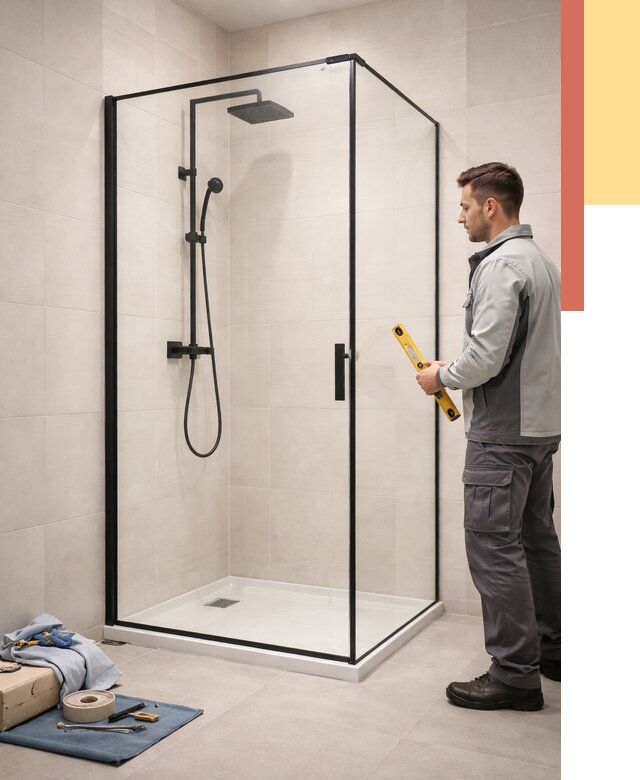 Стеклянные перегородки для душа в Рубцовске от 12641 руб. | Монтаж под ключ — ОТДЕЛОЧНИК-Рбц