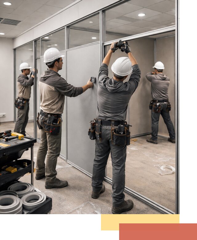 Мобильные офисные перегородки под ключ в Рубцовске