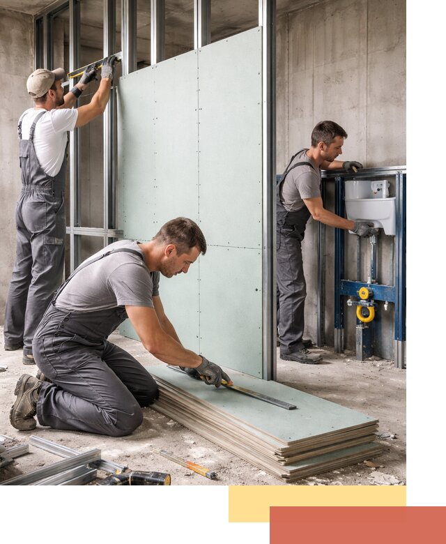 Монтаж и ремонт сантехнических перегородок в Рубцовске