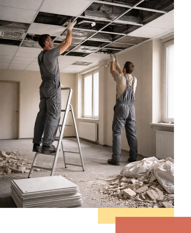 Демонтаж потолков Армстронг профессионально в Рубцовске