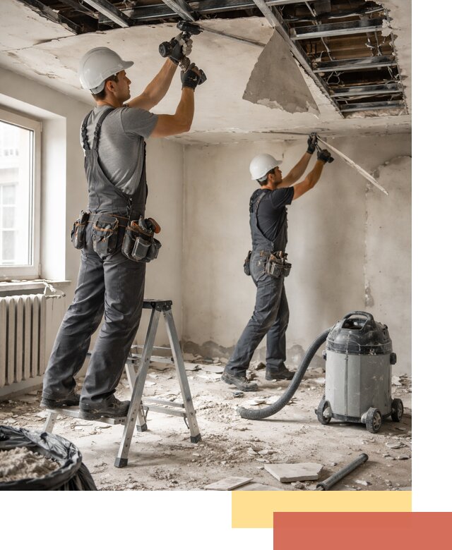 Демонтаж гипсокартонного потолка в Рубцовске быстро и аккуратно