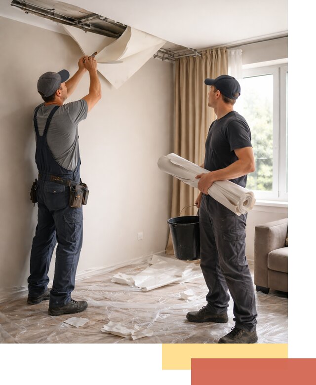 Демонтаж натяжного потолка в Рубцовске быстро и аккуратно