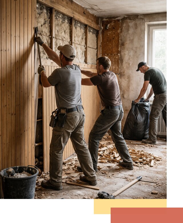 Демонтаж вагонки и вывоз материалов в Рубцовске