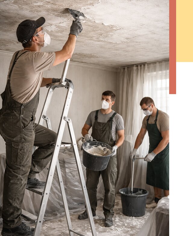 Удаление побелки с потолка в Рубцовске от 2528 руб. быстро и недорого | ОТДЕЛОЧНИК-Рбц