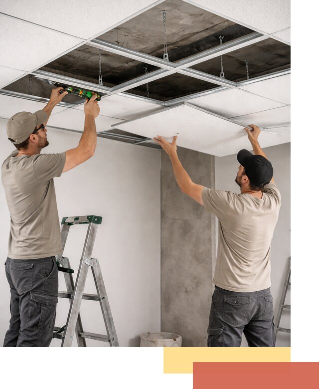Монтаж потолка Армстронг под ключ в Рубцовске