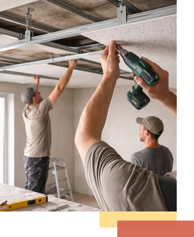 Монтаж акустического потолка в Рубцовске под ключ