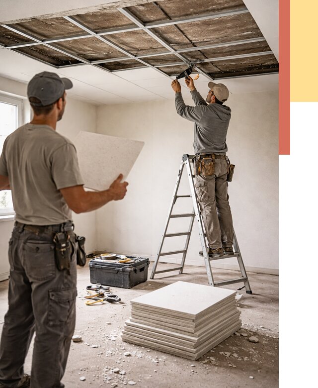 Замена плит подвесного потолка в Рубцовске от 1770 руб. быстро и недорого | ОТДЕЛОЧНИК-Рбц