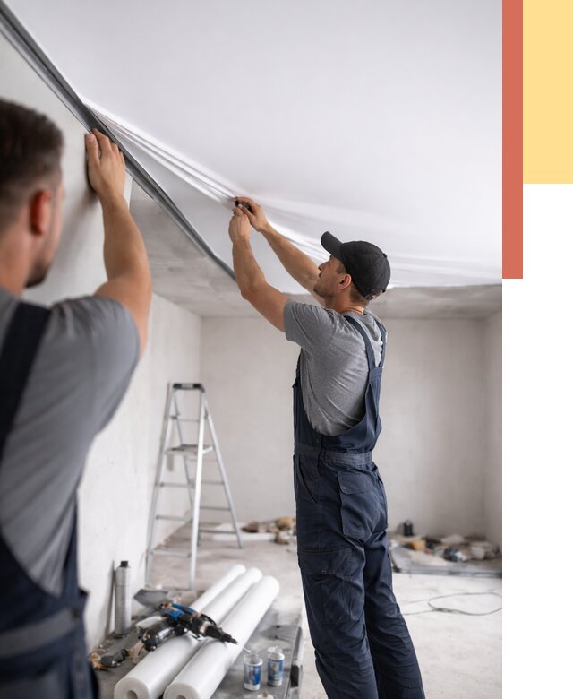 Монтаж матового натяжного потолка в Рубцовске от 4551 руб./м² — быстро и недорого | ОТДЕЛОЧНИК-Рбц