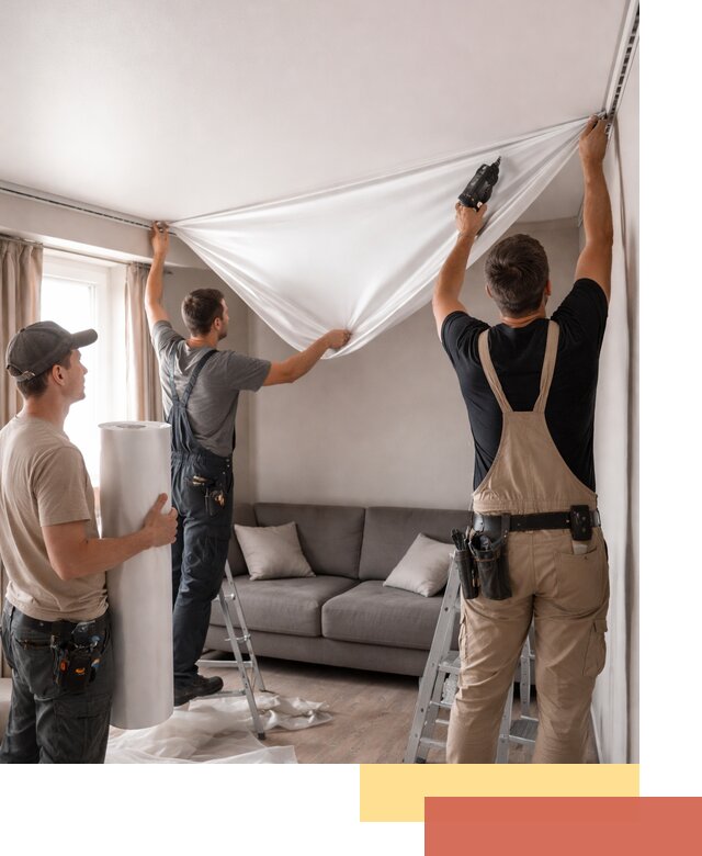 Монтаж сатинового натяжного потолка в Рубцовске качественно и быстро