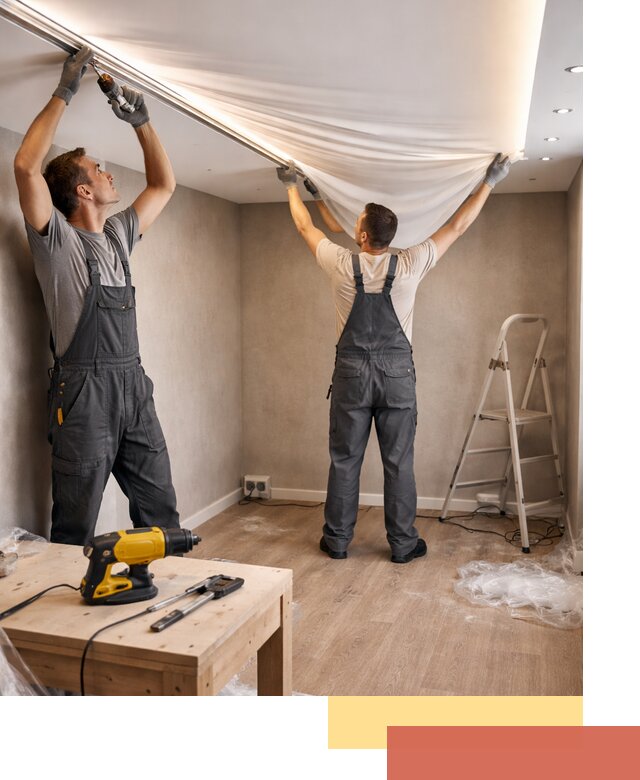 Монтаж натяжного потолка с подсветкой в Рубцовске цена и сроки