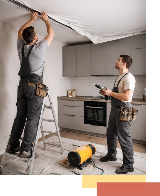 Монтаж натяжного потолка на кухне в Рубцовске