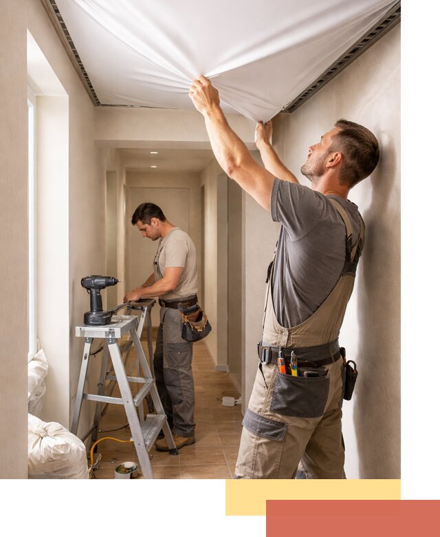 Монтаж натяжного потолка в прихожей в Рубцовске