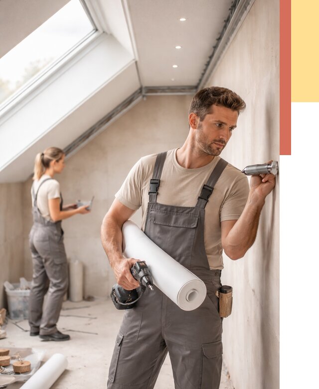 Монтаж натяжного потолка на мансарде в Рубцовске от 3540 руб. | ОТДЕЛОЧНИК-Рбц