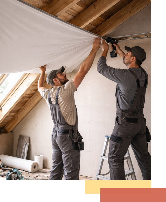 Монтаж натяжного потолка в мансарде в Рубцовске