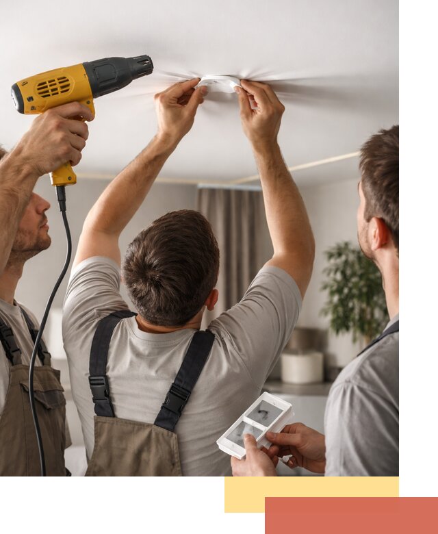 Ремонт прокола полотна натяжного потолка в Рубцовске