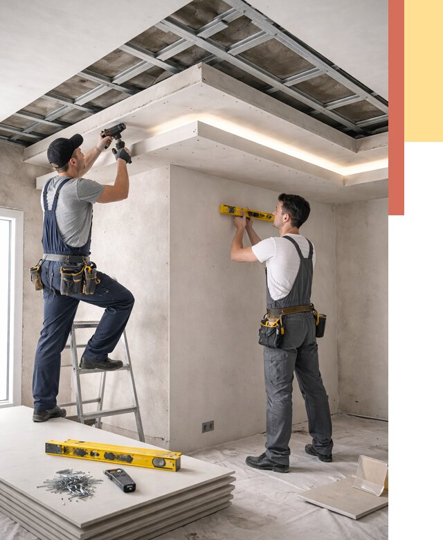 Двухуровневый потолок из гипсокартона в Рубцовске от 1466 руб. под ключ | ОТДЕЛОЧНИК-Рбц