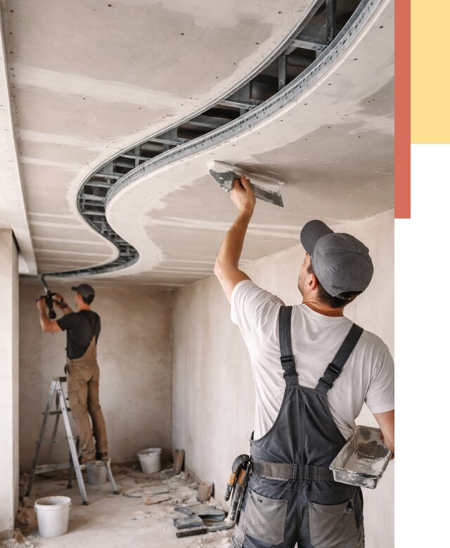 Криволинейный потолок из гипсокартона в Рубцовске от 2124 руб./м2 | ОТДЕЛОЧНИК-Рбц