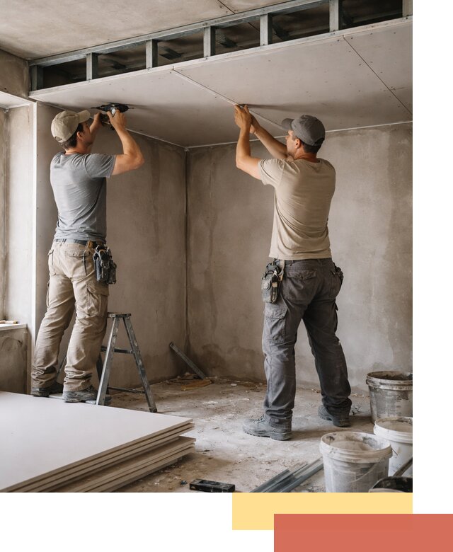 Короб из гипсокартона на потолке под ключ в Рубцовске