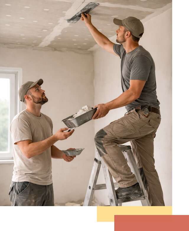 Шпаклевка потолка из гипсокартона в Рубцовске качественно и быстро