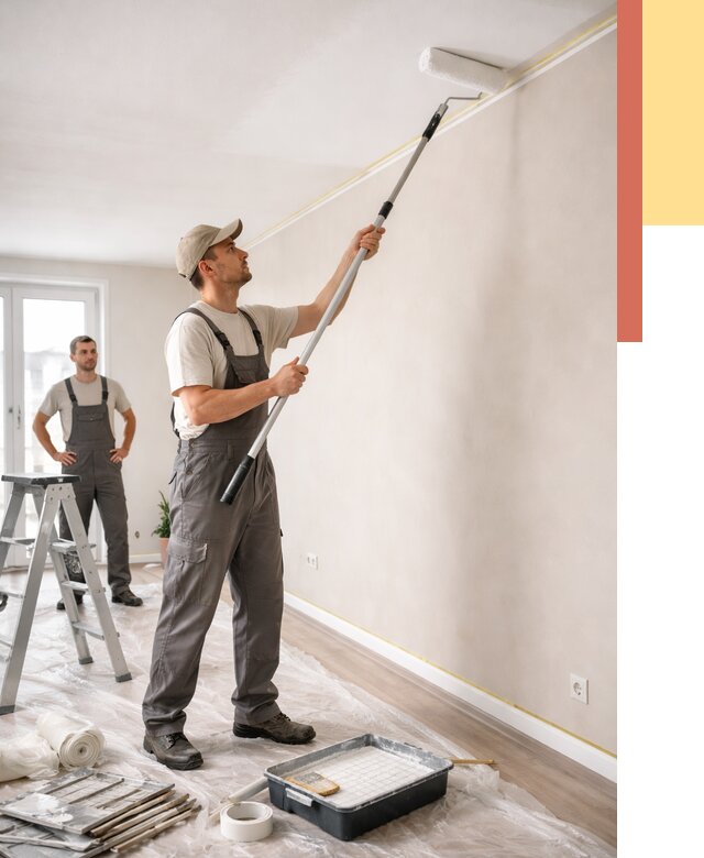 Покраска потолка из гипсокартона в Рубцовске от 4551 руб./м2 — услуги под ключ | ОТДЕЛОЧНИК-Рбц