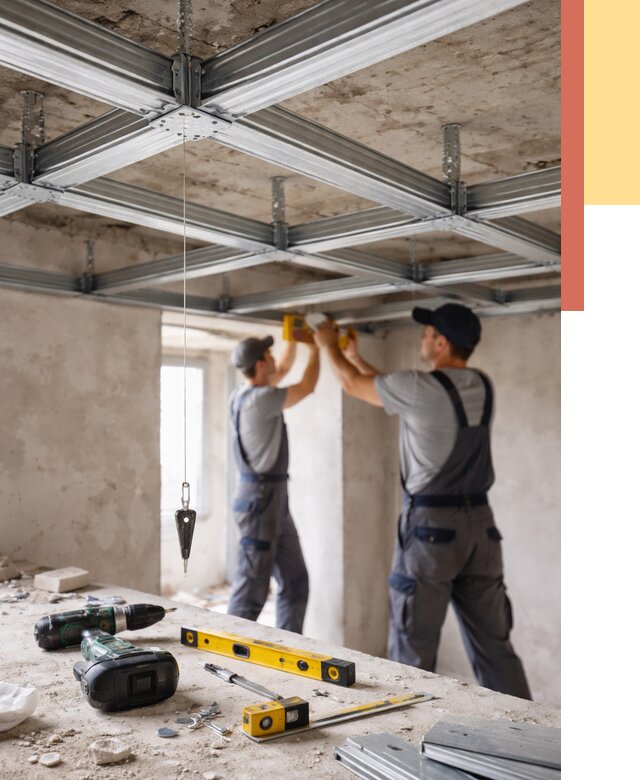 Монтаж каркаса потолка из профиля в Рубцовске от 4551 руб. — услуги ОТДЕЛОЧНИК-Рбц