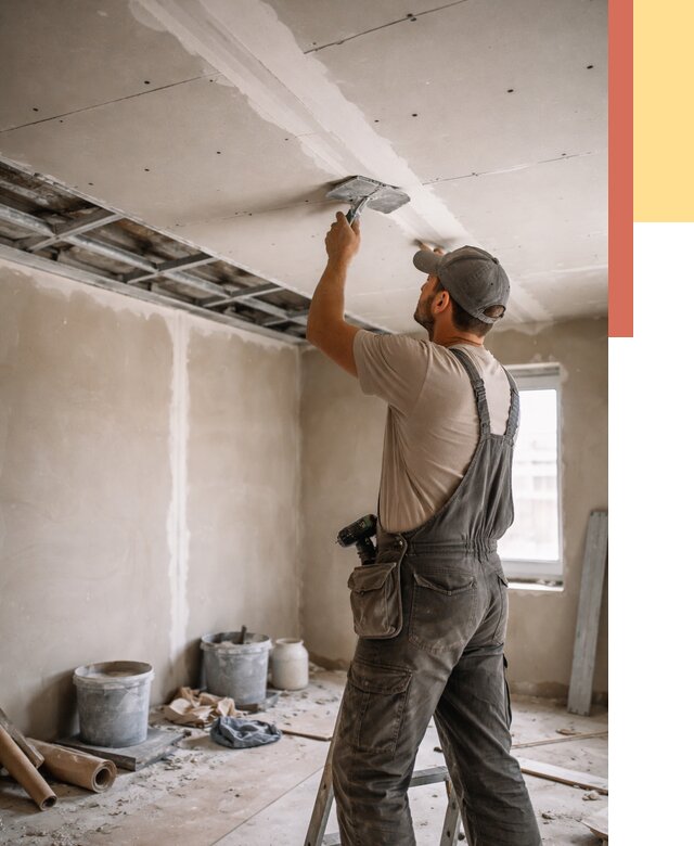 Ремонт потолка из гипсокартона в Рубцовске от 657 руб./м² — быстро и недорого | ОТДЕЛОЧНИК-Рбц