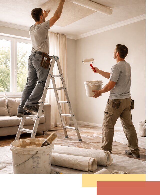 Поклейка обоев на потолок в Рубцовске — качественно и быстро