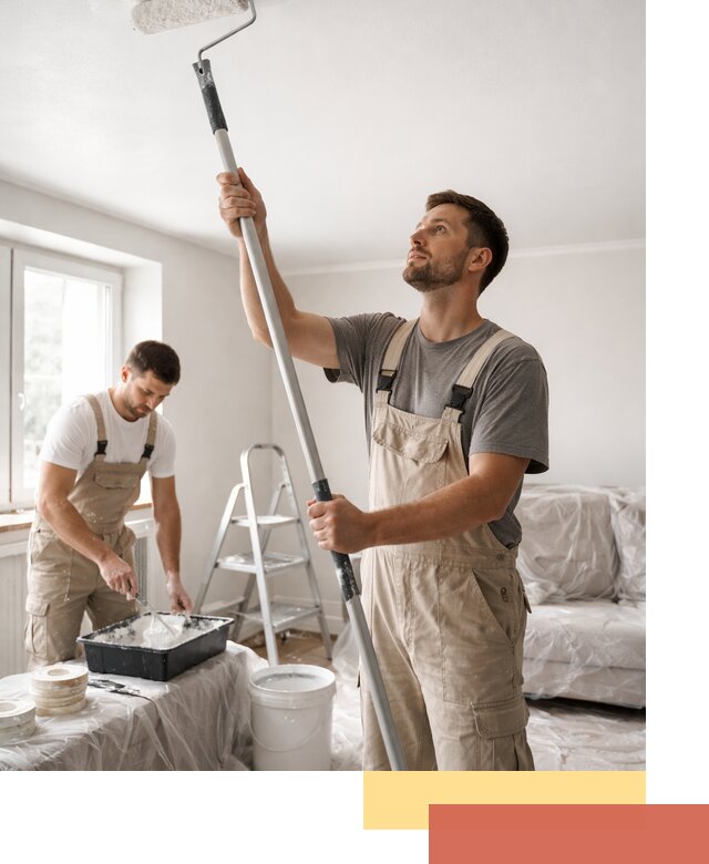 Покраска потолка водоэмульсионной краской в Рубцовске