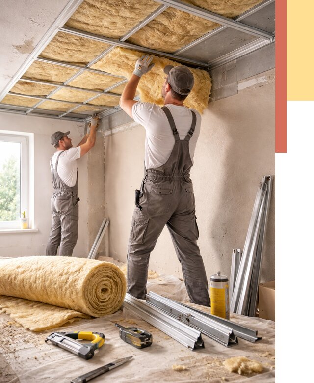 Утепление потолка в Рубцовске от 7281 руб/м2 — недорого, быстро, под ключ | ОТДЕЛОЧНИК-Рбц