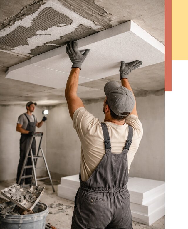 Утепление потолка пенопластом в Рубцовске от 4551 руб/м2 — недорого и быстро | ОТДЕЛОЧНИК-Рбц