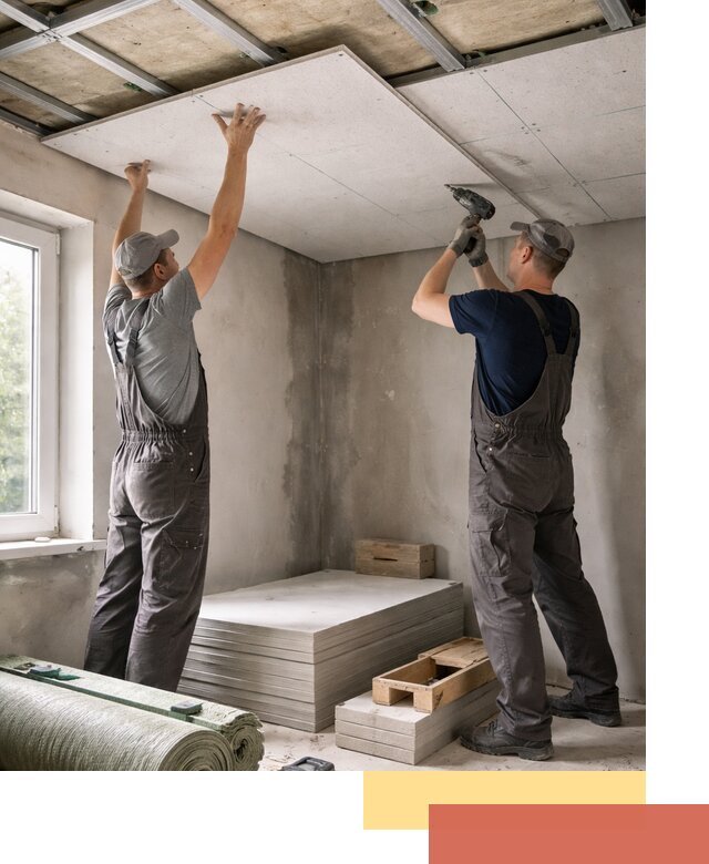 Шумоизоляция потолка панелями ЗИПС в Рубцовске